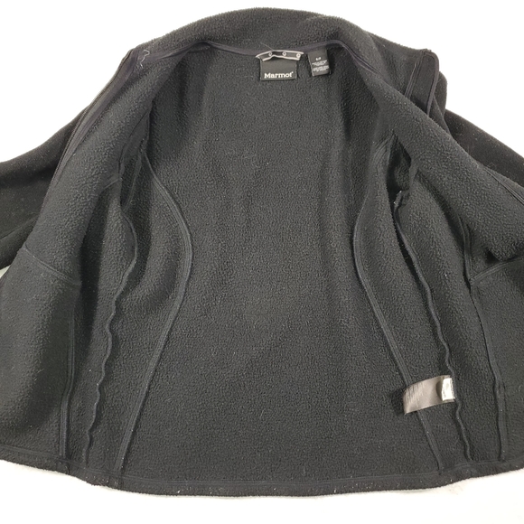 Marmot Black Full Zip Soft Warm Fleece Jacket Womens Size Small Outdoor Winter - Picture 6 of 8